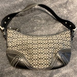 Coach Black/Gray signature SOHO shoulder bag